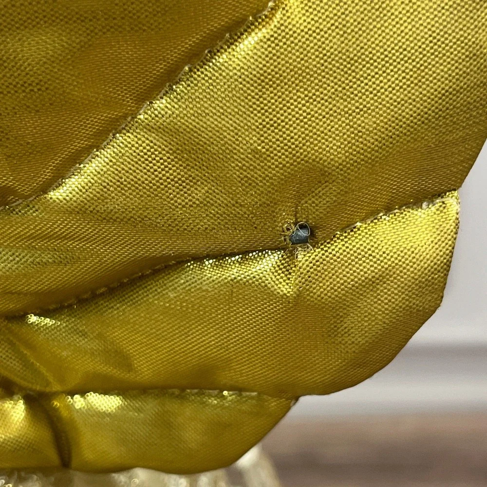 Vintage Animated Angel Tree Topper Christmas 11in Gold Cream Moving Wings Lit - Picture 13 of 13